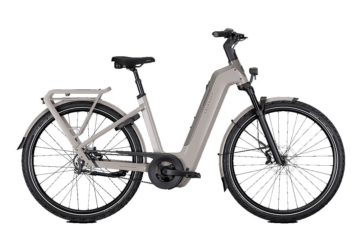 Moderne elektrische stadsfiets met lage instap