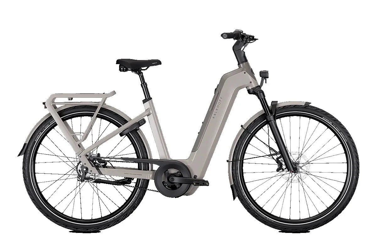 Moderne elektrische stadsfiets met lage instap