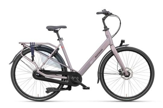 Lichtpaarse Batavus stadsfiets met lage instap
